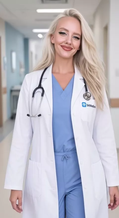 Médica en consultorio presentando bitMédico