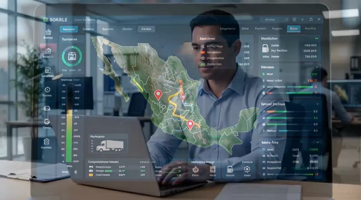 Tablero de Megacity con el mapa de México y el seguimiento de unidades en vivo